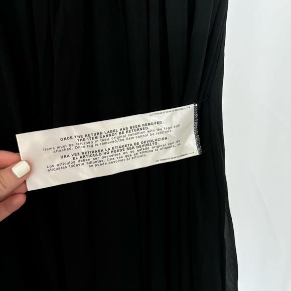 NWT Dress the Population Corey Chiffon Cocktail Dress Cap Sleeve Midi Small - Picture 4 of 8